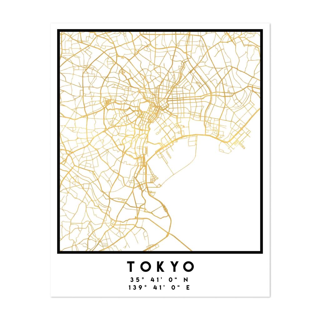 Tokyo Japan Tokyo Street Map Maps Minimal Urban Art Print/Poster