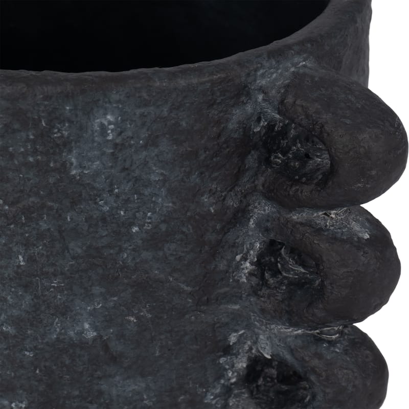 Pottery and Cement Planter Multi-Loop Handle Design Contemporary