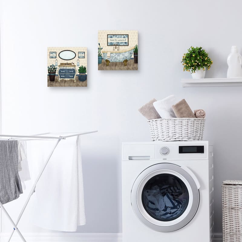 Time to Unwind I, Time to Unwind II by Noonday Design Canvas Art Prints