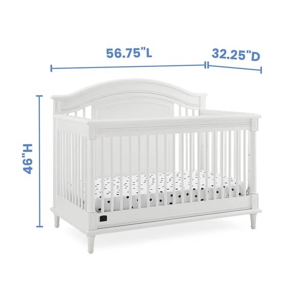 dimension image slide 1 of 3, Juliette 6-in-1 Convertible Crib with Toddler Rail, Greenguard Gold Certified