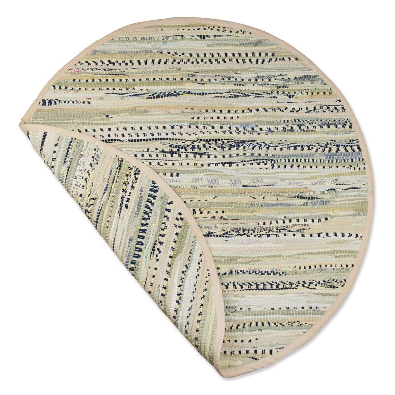 DII Recycled Fabric Striped Handmade Rag Rug