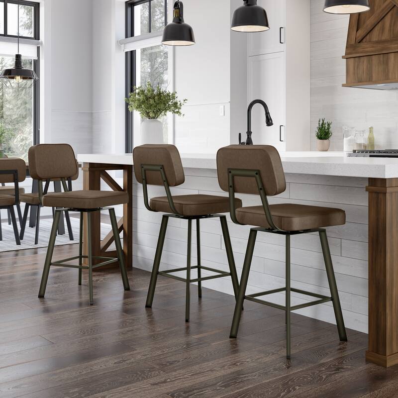 Amisco Clarkson Swivel Bar Stool