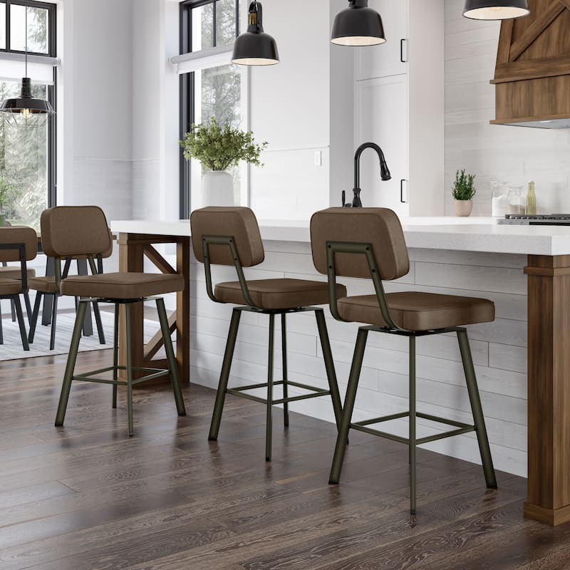 Amisco Clarkson Swivel Counter Stool