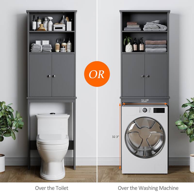 Futzca Over The Toilet Storage Cabinet with Door