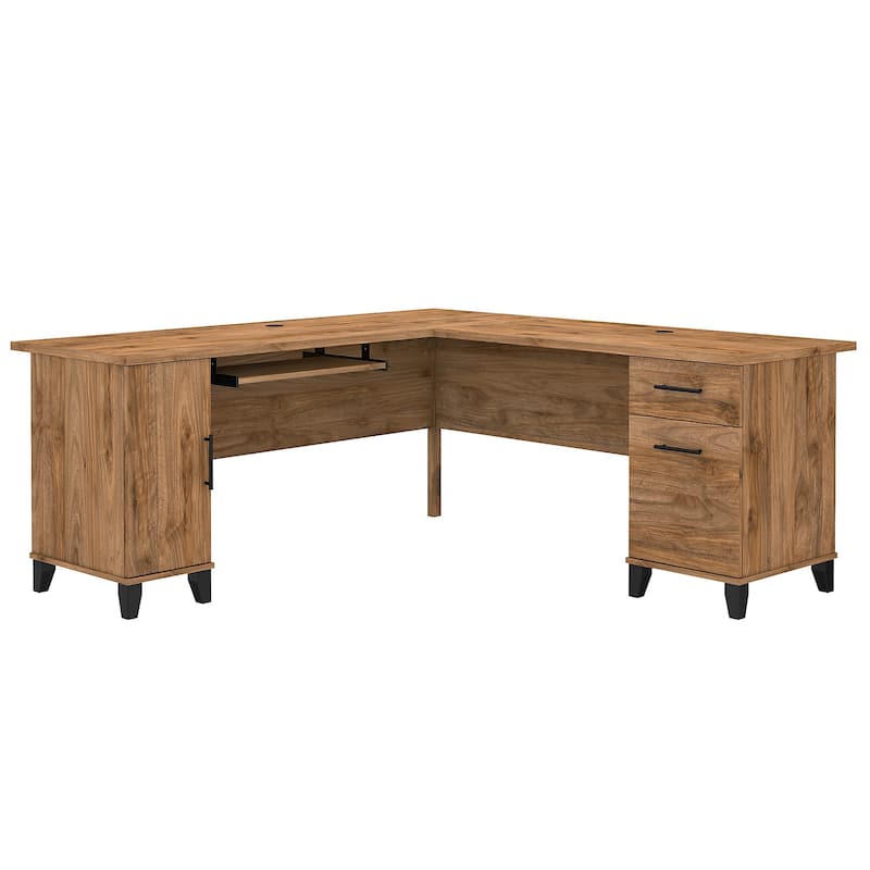 Somerset 72W L Shaped Desk with Storage by Bush Furniture