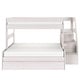 preview thumbnail 7 of 30, Max and Lily Modern Farmhouse Twin Over Full Bunk Bed With Staircase and Trundle