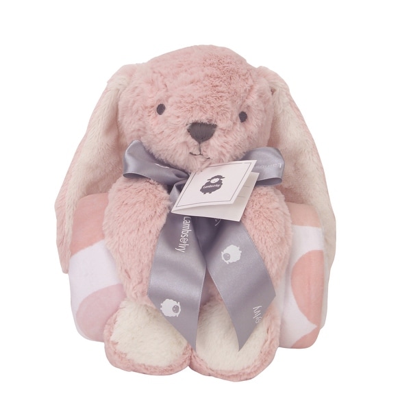 Pink plush online baby blanket