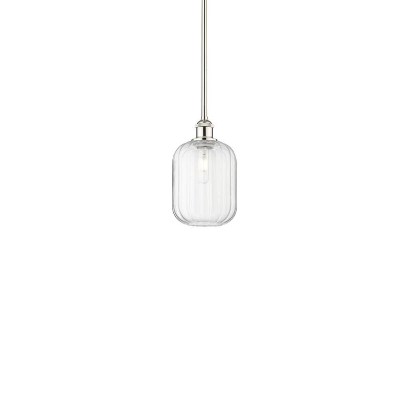 Innovations Lighting 616-1S-12-7 Preston Pendant Preston 7" Wide Mini - Polished Nickel / Clear