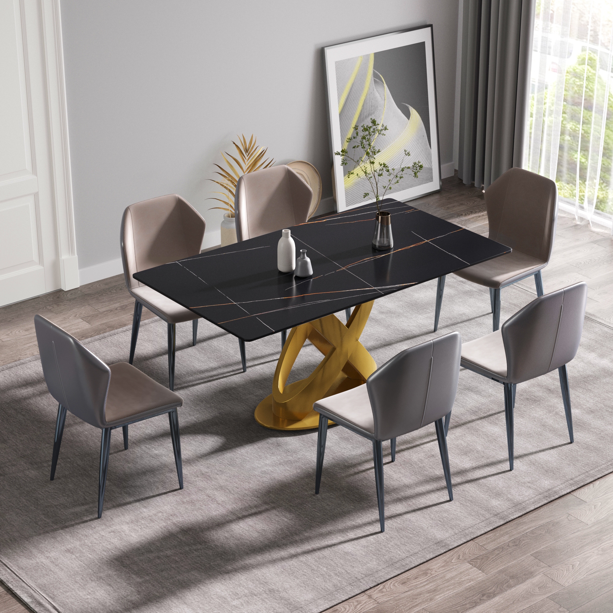 Black and gray kitchen table deals