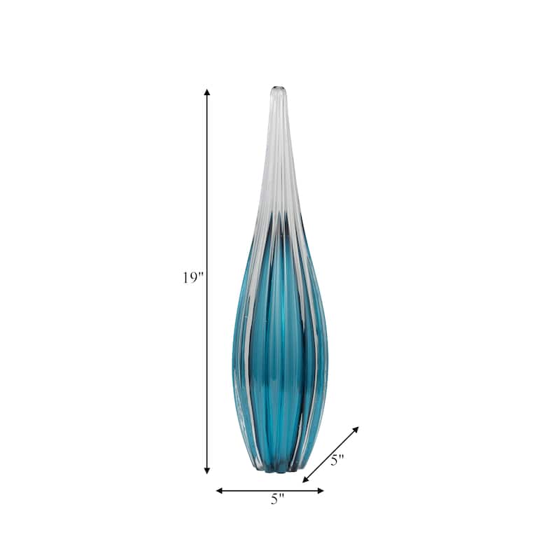 Sagebrook Home Artisan Abstract Paperweight Glass Modern Sculpture