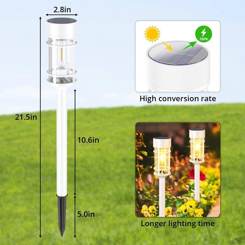 8 Pack Solar Pathway Lights Outdoor, Waterproof Solar Lights Outdoor