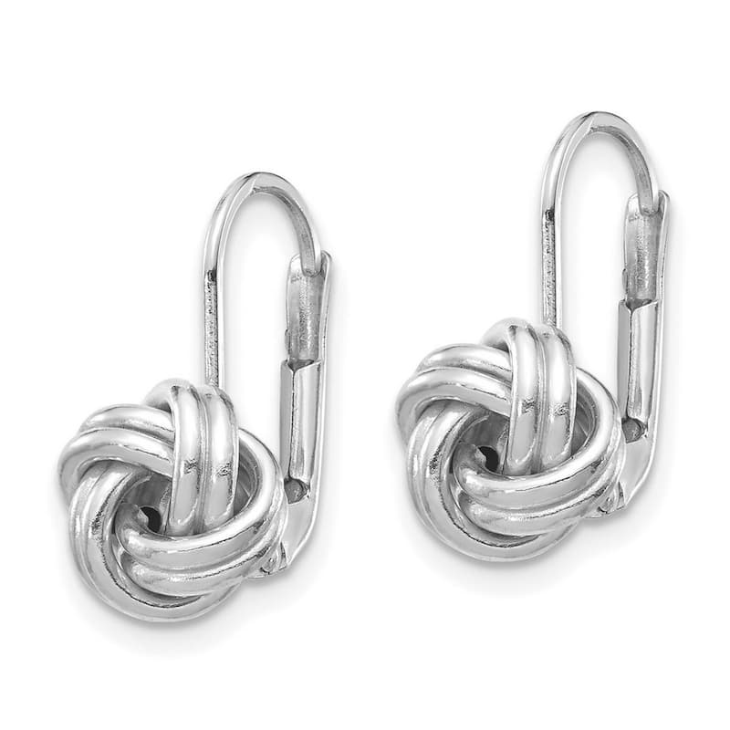 Curata 14k Yellow or White Gold 17x9mm Polished Love Knot Lever Back Earrings