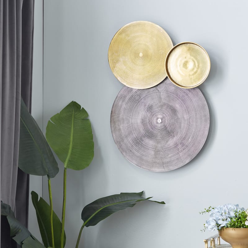 Black Aluminum Metal Radial Plate Home Wall Decor