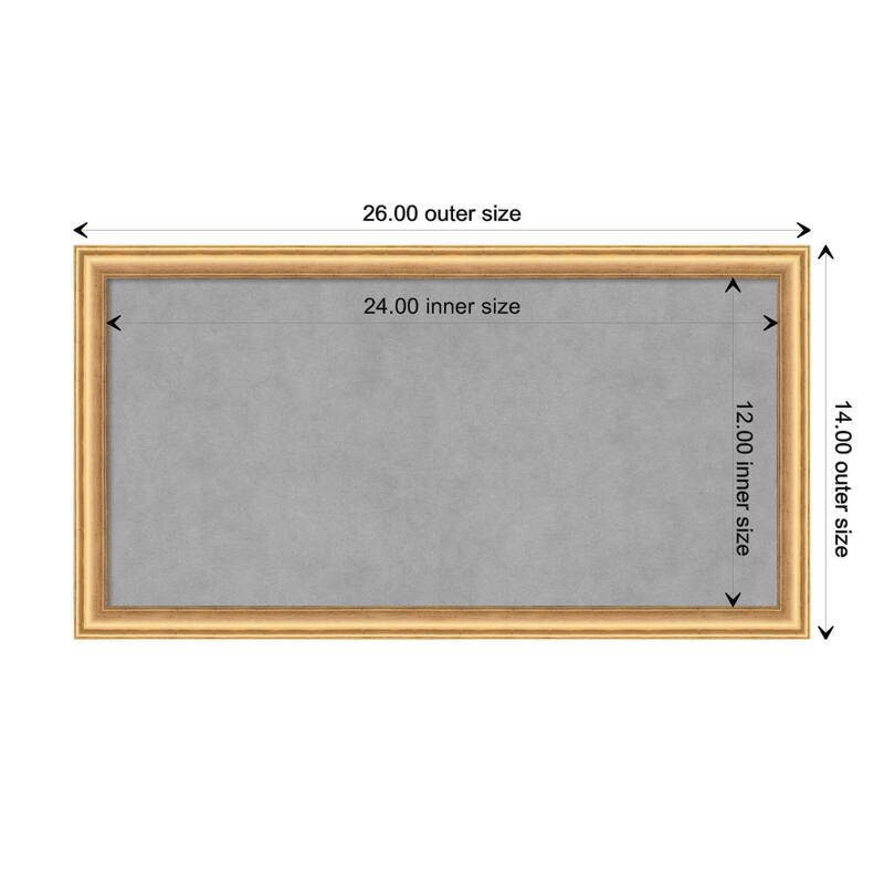 Amanti Art Salon Scoop Gold Framed Magnetic Board - Board Size 24x12