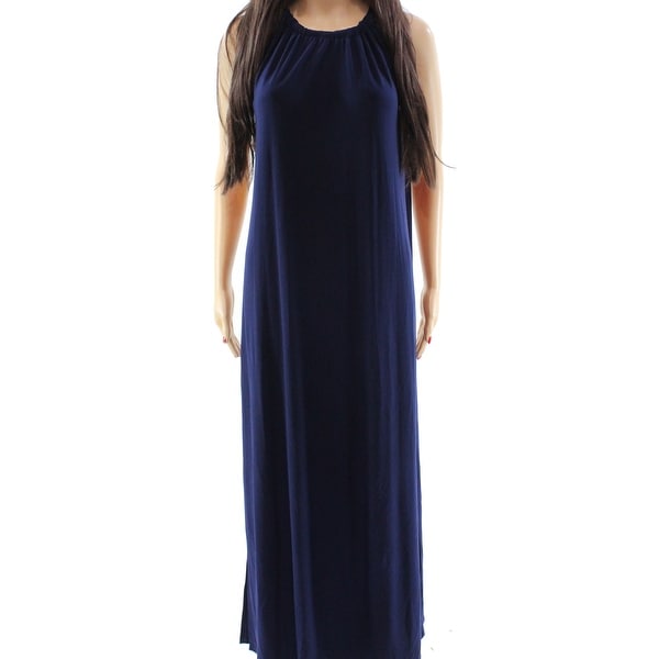 womens navy blue maxi dress