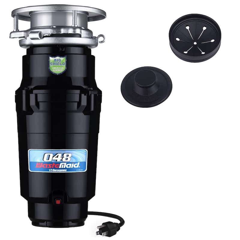 Waste Maid 1/3 HP Garbage Disposal, Continuous Feed, Anti-Jam - 1/3 hp - 1/3 hp
