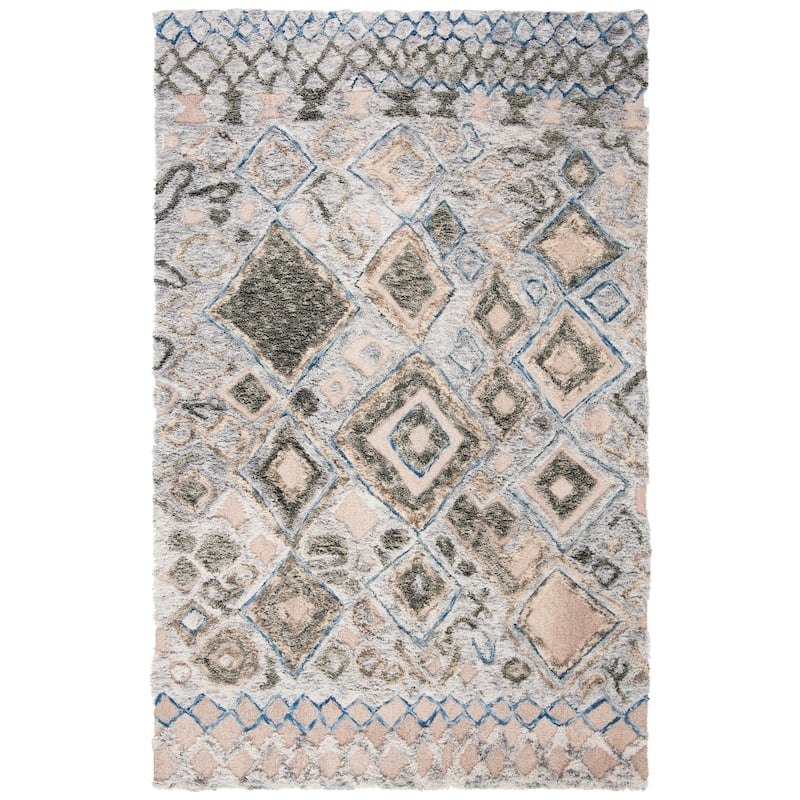 SAFAVIEH Handmade Casablanca Shag Grainne Tribal Wool Rug