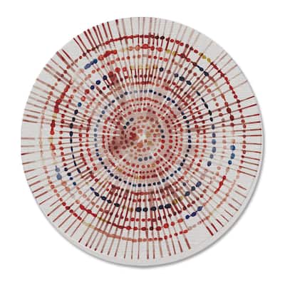 Desert Burst 4 Pack Absorbent Stone Coaster with Protective Cork Backing Made in The USA 4" Round, Easily Wipes Clean