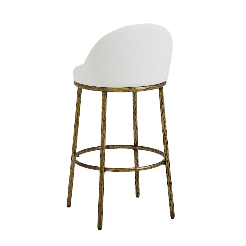 Christopher Knight Home - Altea Modern Upholstered Bar Stool with Forged Metal Legs, Set of 2