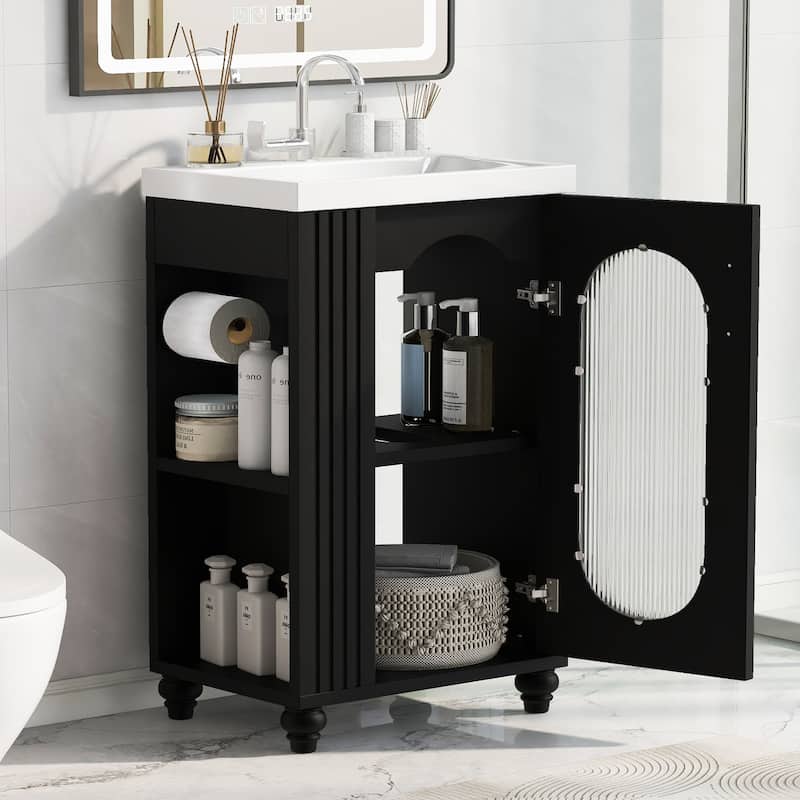 20"Freestanding Bathroom Vanity with Ceramic Sink
