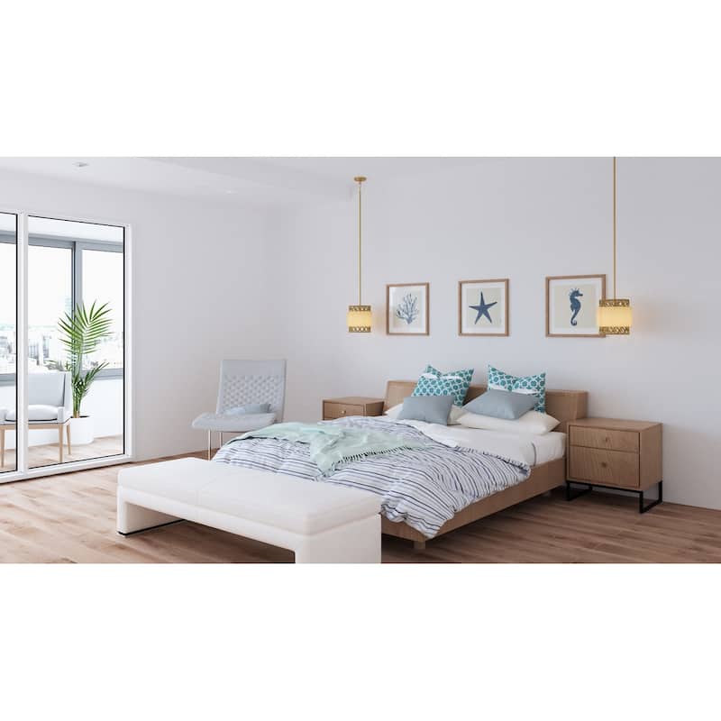 Kate 1-Light Brushed Gold Mini Pendant