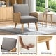 preview thumbnail 33 of 57, Carmina Upholstered Accent Chair with Natural Rattan Arms by HULALA HOME