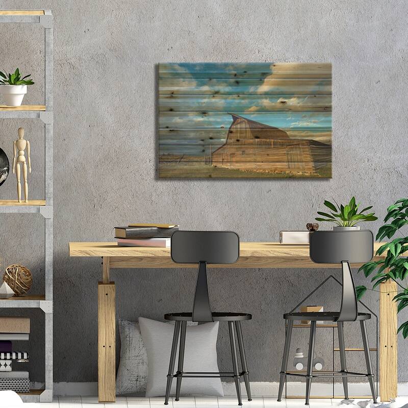 Mormon Row Barn, Grand Teton National Park, Wyoming II Print On Wood by Tim Fitzharris - Multi-Color
