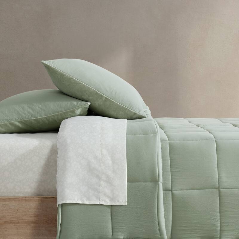 Calvin Klein Reversible Plush Comforter Bonus Set