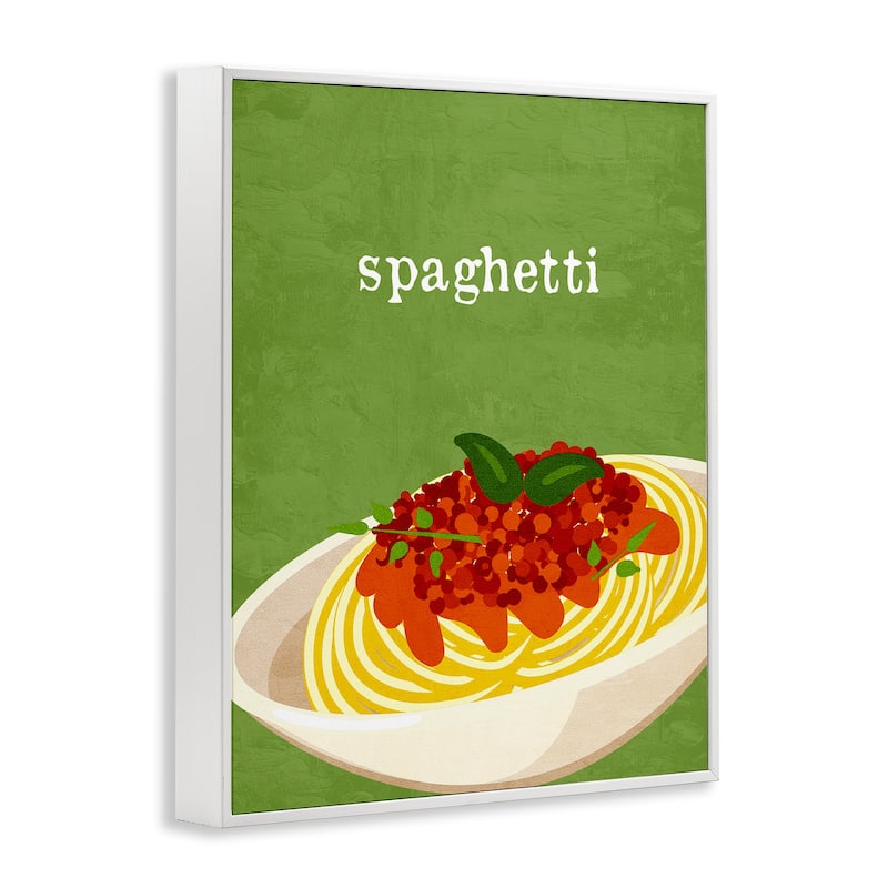 Stupell Spaghetti Italian Cuisine Framed Giclee Art Design By Kim Allen