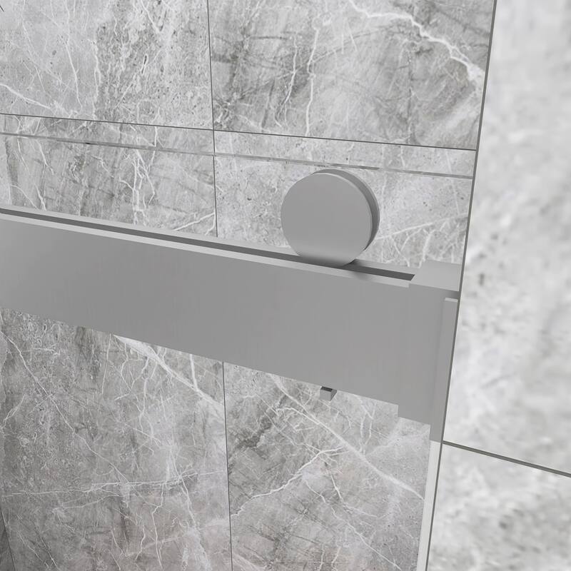48/60/72 in. W Sliding Frameless Shower Door in Chrome with Tempered glass