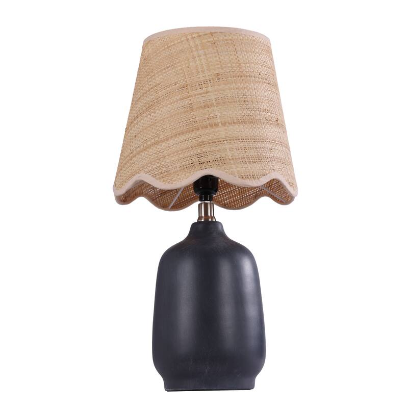 Traditional Ceramic Woven Table Lamp for Living Room