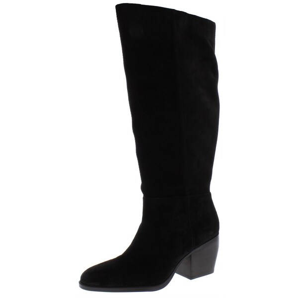 ladies black suede long boots