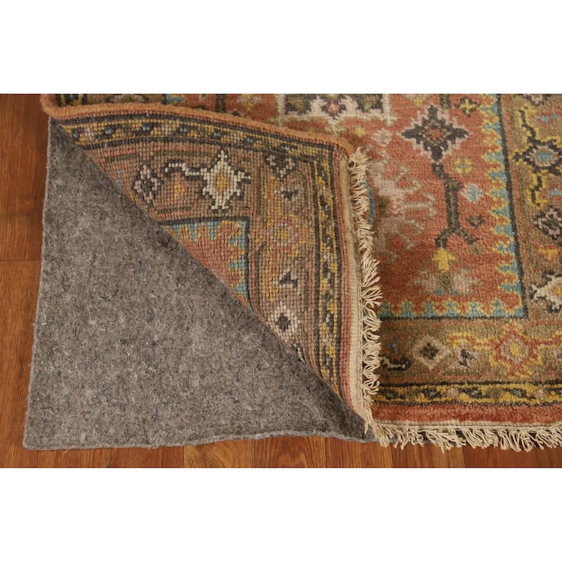 Traditional Heriz Serapi Runner Rug Hand-Knotted Geometric Wool Carpet - 2'7" x 7'8"