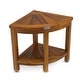 preview thumbnail 1 of 3, TeakCraft The SAGA, Teak Corner Shower Bench