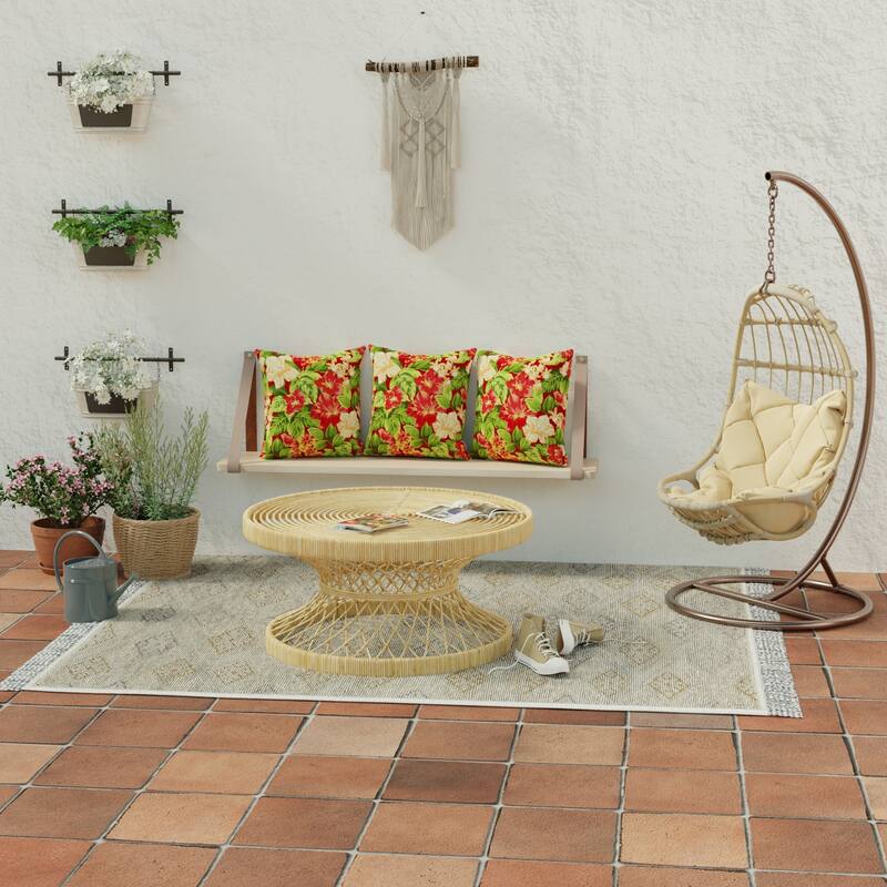 22" x 22" Outdoor Throw Pillow - Set of 2 - 22'' L x 22'' W x 8'' H - Tiana Balsamic
