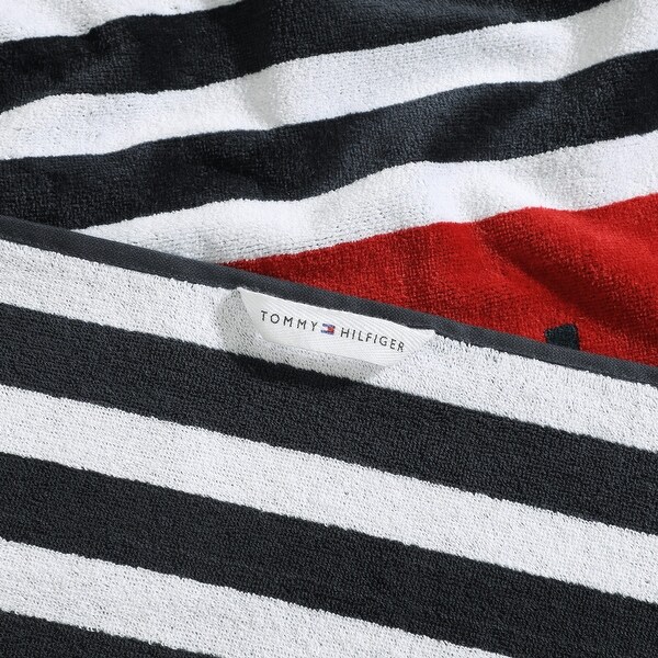 Tommy Hilfiger Printed Cotton Beach Towel - 36 x 68 - Bed Bath