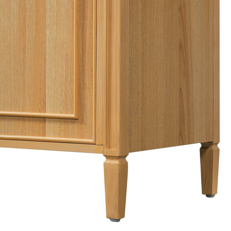 Freestanding Bathroom Vanity with Sink, Center Rectangular Ceramic Sink Bathroom Storage Cabinet, 24"/30"