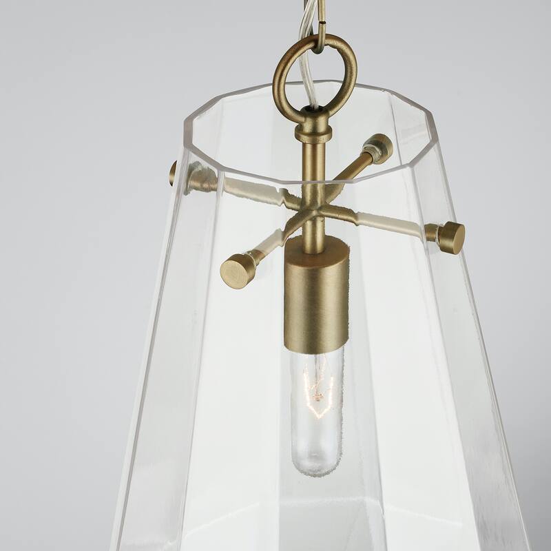 Lee 1-light Hanging Pendant w/ Clear Prismatic Glass