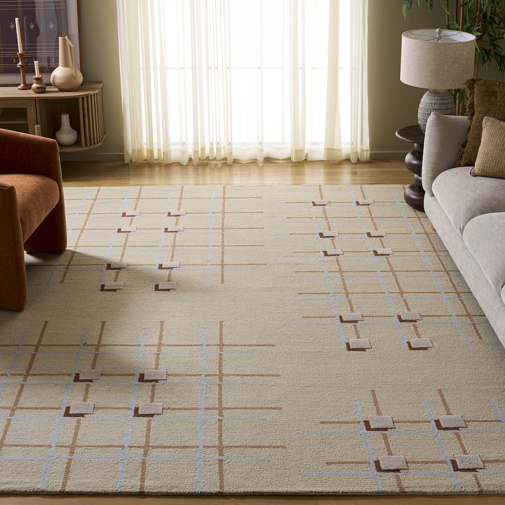 SAFAVIEH Handmade Genre Svjetlana Mid-Century Modern Wool Rug