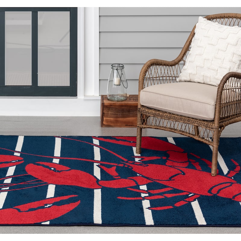 Loomaknoti Tecopa Kartaleya Blue Area Rug