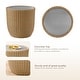 preview thumbnail 33 of 78, Patio Wicker Furniture Set Outdoor Rattan Bistro Set