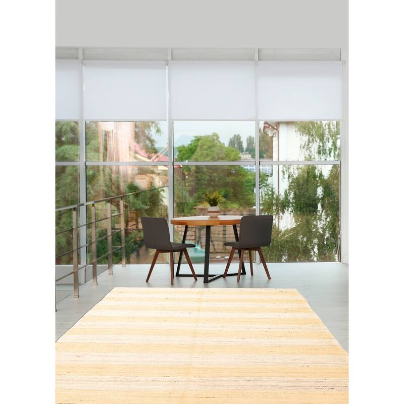 ECARPETGALLERY Flat-Weave Boho Beige Wool Kilim - 4'11 x 7'3
