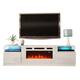 Strick & Bolton Amsden Electric Fireplace TV Stand - White