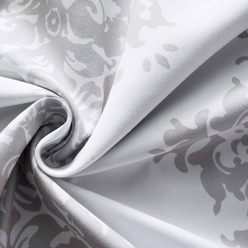 DriftAway Asher Medallion European Floral Blackout Lined Curtain 2 Panels