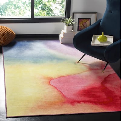 SAFAVIEH Paint Brush Machine Washable Slip Resistant Ingelinde Rug