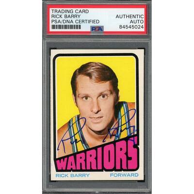 Rick Barry Autographed 1972 Topps Signed Basketball Card PSA DNA Auto G - 8'6" x 11'6"