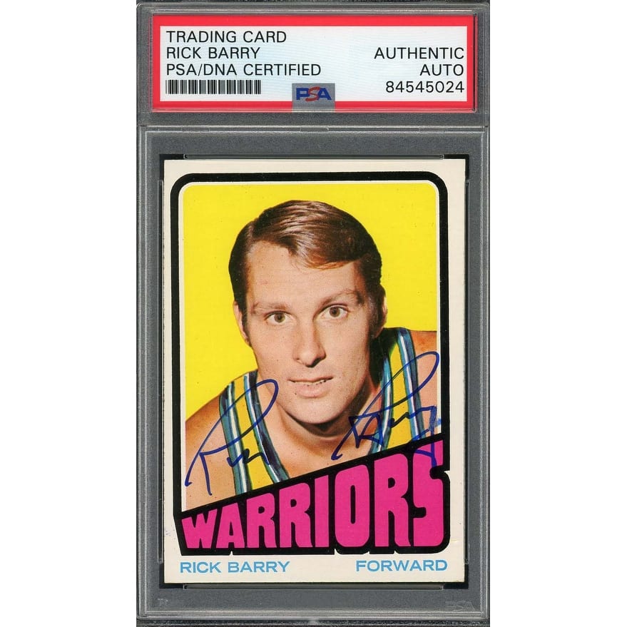 Rick Barry Autographed 1972 Topps Signed Basketball Card PSA DNA Auto G - 8'6" x 11'6"