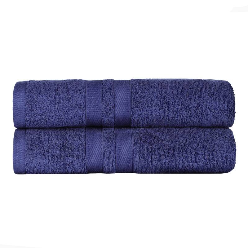 Blue Nile Mills Geneva Cotton Solid Bath Towel, Set of 2