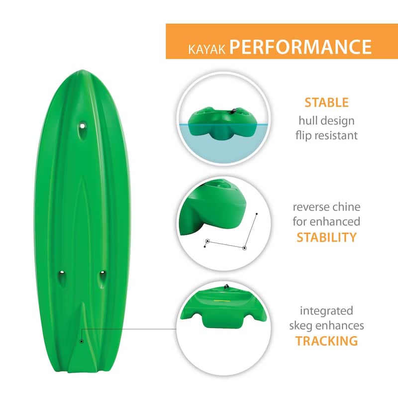 Lifetime Recruit 66 Youth Kayak- Spring Green