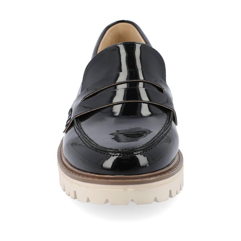 Journee Women's Wide Width Kenly Loafer - Patent/Black - 11